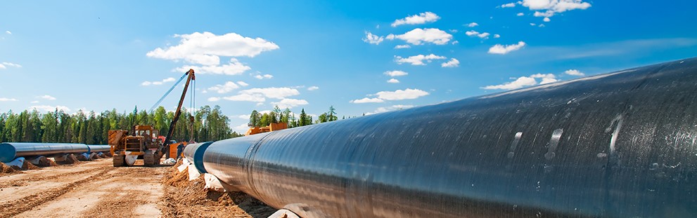 Pipeline with Boom and trees
